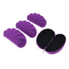 4Pcs EVA Zipper Eyeglass Box Glasses Case Protector Container Purple