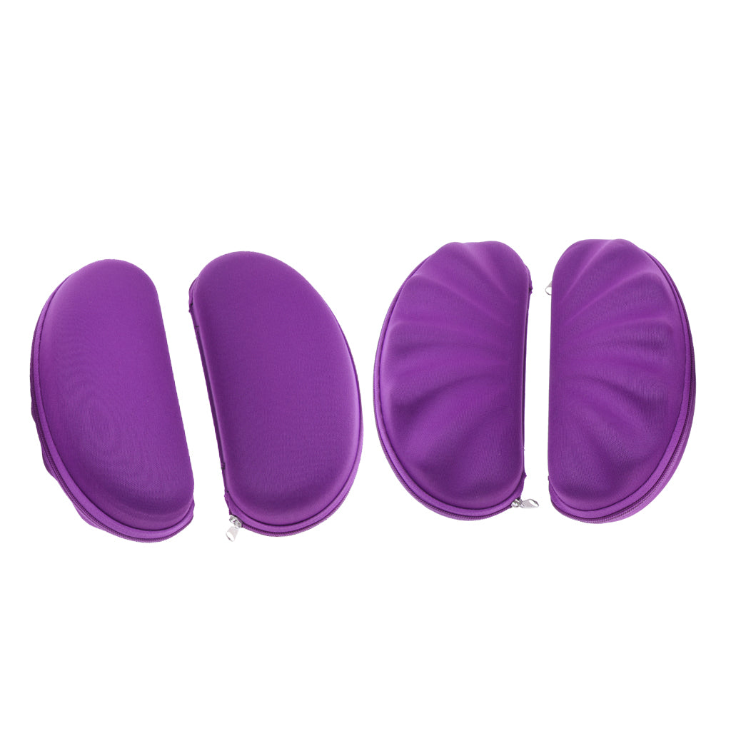 4Pcs EVA Zipper Eyeglass Box Glasses Case Protector Container Purple