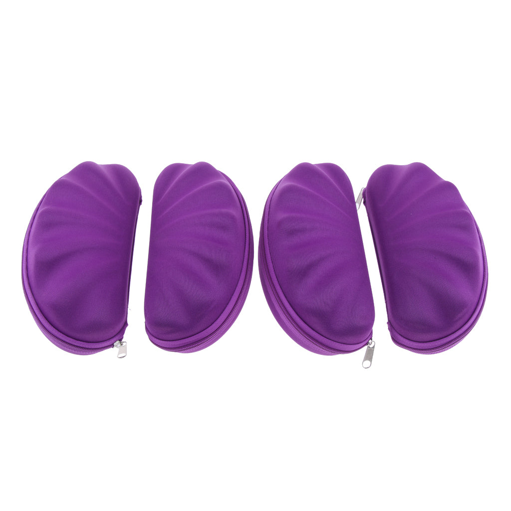 4Pcs EVA Zipper Eyeglass Box Glasses Case Protector Container Purple