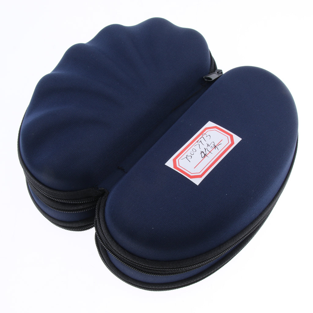 4Pcs EVA Zipper Eyeglass Box Glasses Case Protector Container Dark Blue