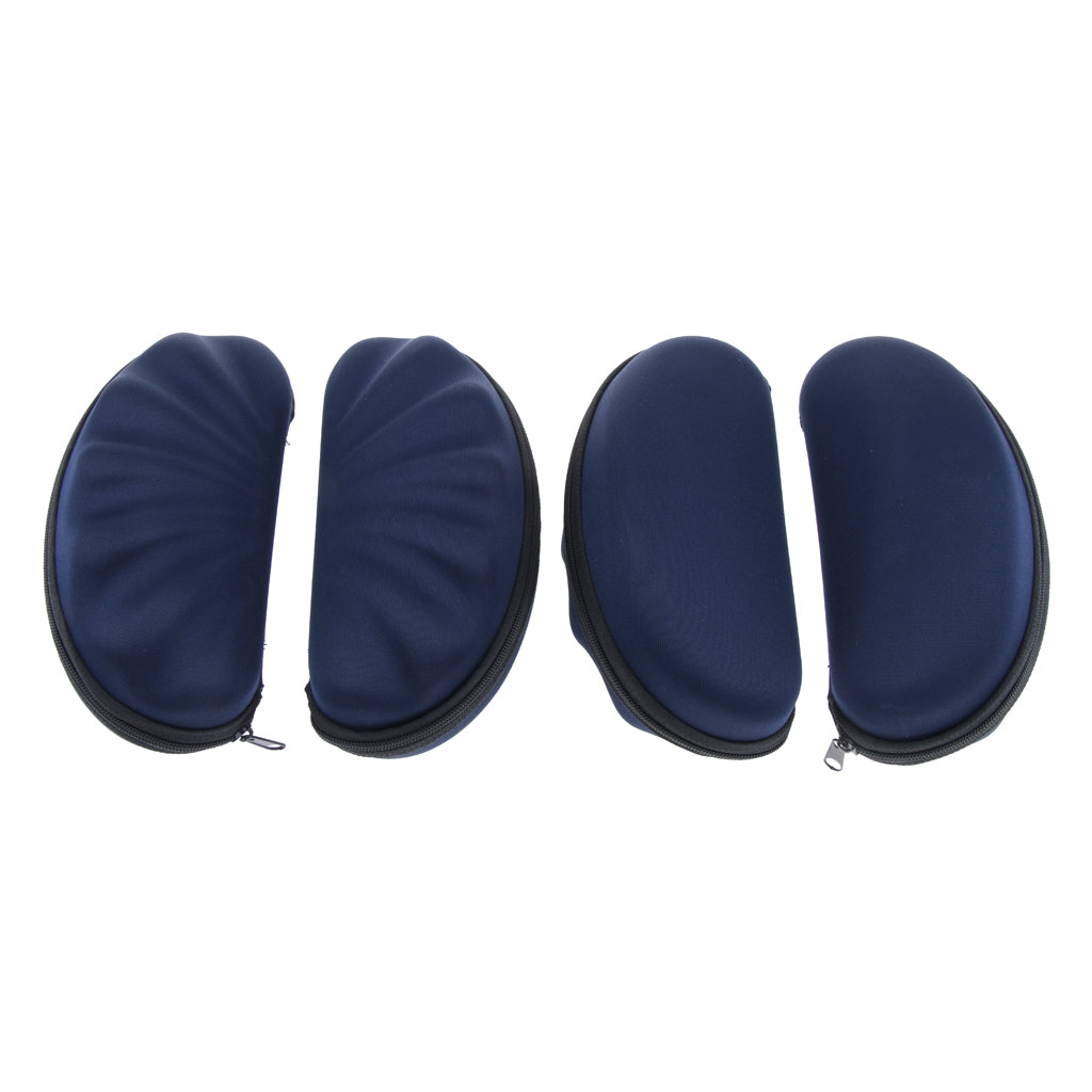 4Pcs EVA Zipper Eyeglass Box Glasses Case Protector Container Dark Blue