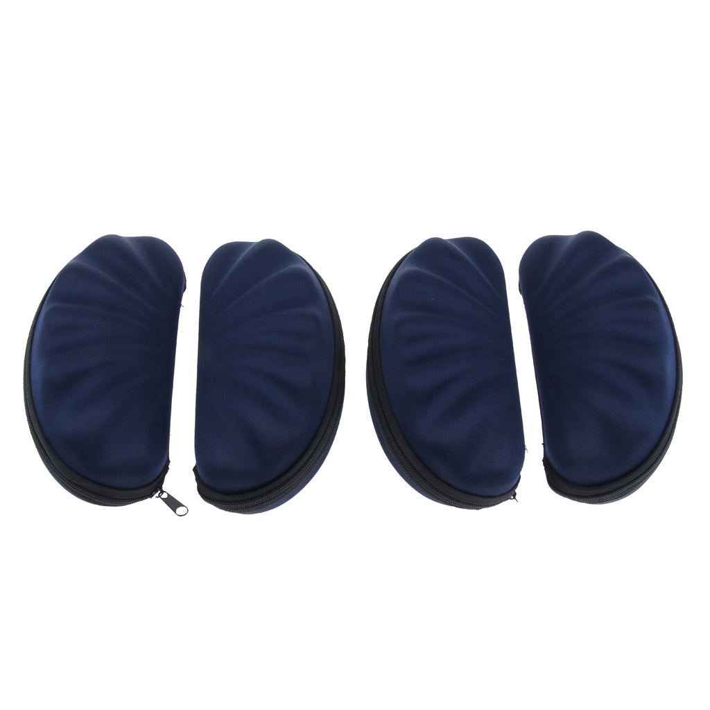 4Pcs EVA Zipper Eyeglass Box Glasses Case Protector Container Dark Blue