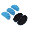 4Pcs EVA Zipper Eyeglass Box Glasses Case Protector Container Light Blue