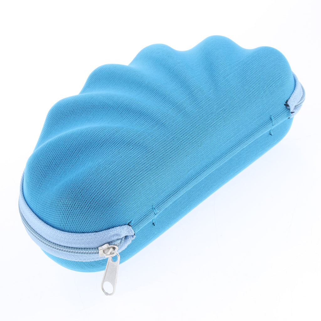 4Pcs EVA Zipper Eyeglass Box Glasses Case Protector Container Light Blue