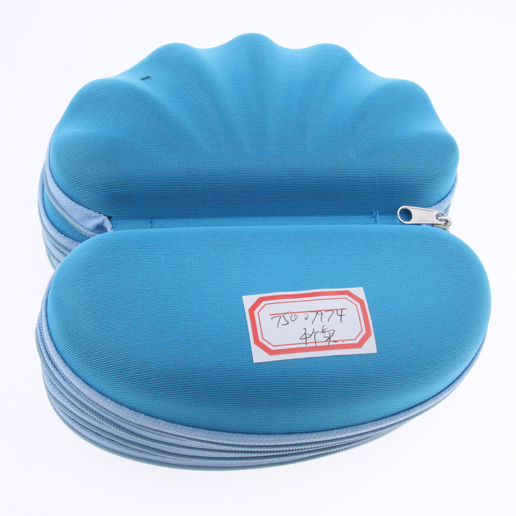 4Pcs EVA Zipper Eyeglass Box Glasses Case Protector Container Light Blue