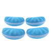 4Pcs EVA Zipper Eyeglass Box Glasses Case Protector Container Light Blue