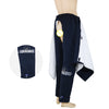 Incontinence Bedridden Patients Cloth Open Crotch Trouser Pants Blue M