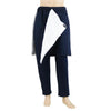 Incontinence Bedridden Patients Cloth Open Crotch Trouser Pants Blue M