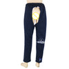 Incontinence Bedridden Patients Cloth Open Crotch Trouser Pants Blue M