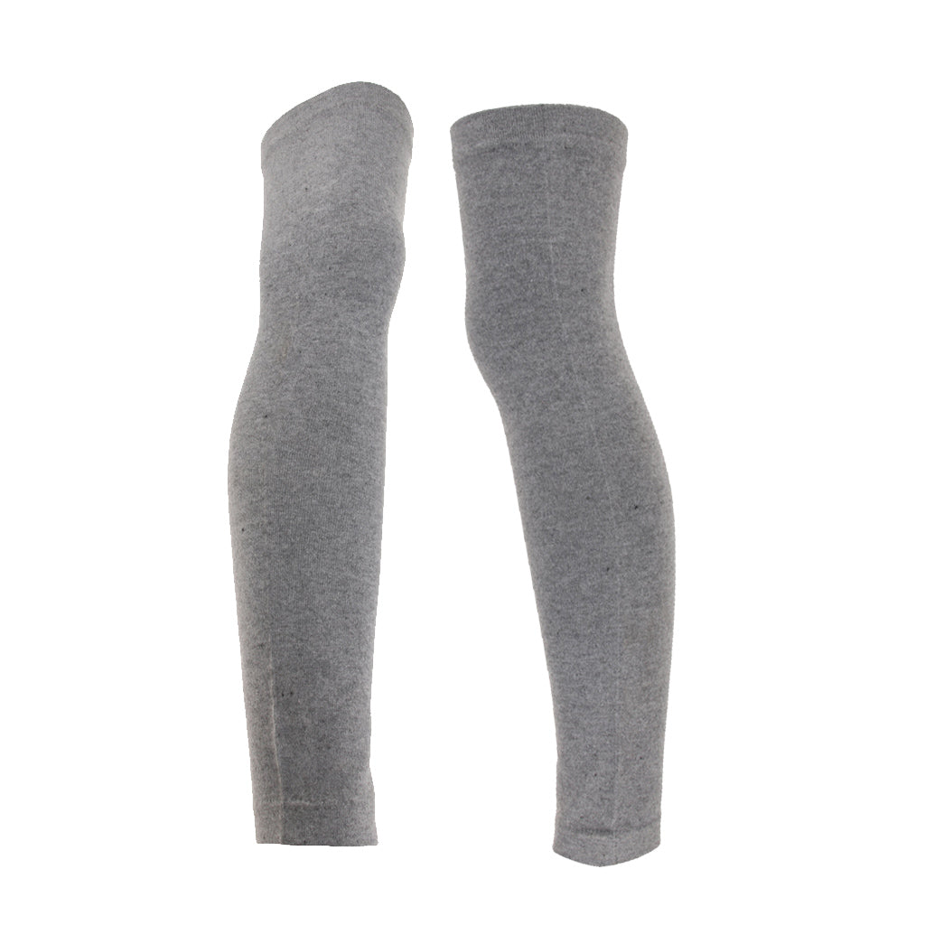 1 Pair Women Winter Over Knee Footless Socks Leg Warmer Sleeves  Gray