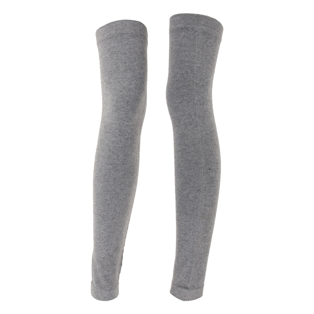 1 Pair Women Winter Over Knee Footless Socks Leg Warmer Sleeves  Gray