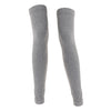 1 Pair Women Winter Over Knee Footless Socks Leg Warmer Sleeves  Gray