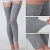 1 Pair Women Winter Over Knee Footless Socks Leg Warmer Sleeves  Gray