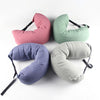 Multifunctional U Shaped Travel Neck Pillow for Sleeping Rest  Light Grey