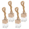 4 Pieces 6ML Car Hanging Perfume Bottle Essential Oil Vials Pendant Decor