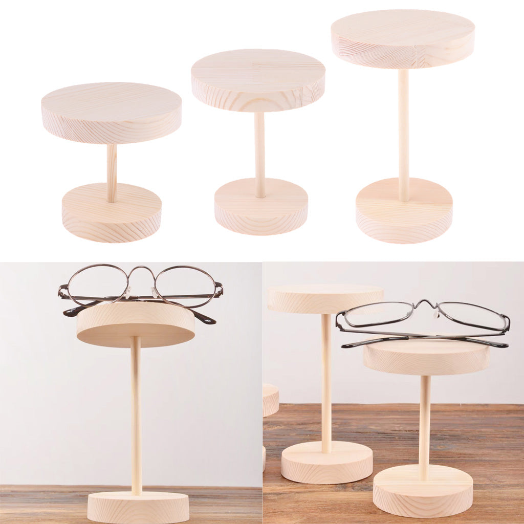 Wood Sunglasses Eyeglass Rack Display Stand Holder Organizer Shelf 7.5cm