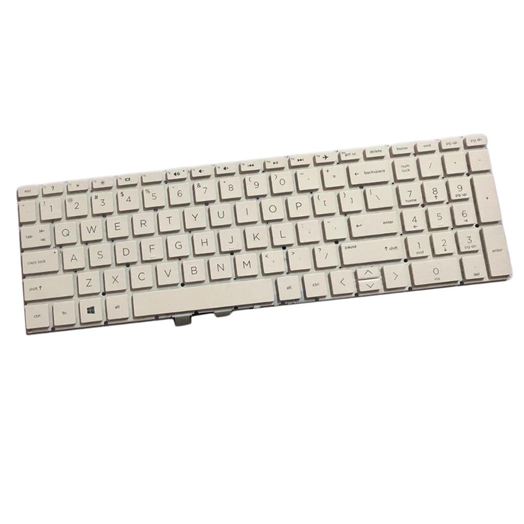 White New Plastic US Laptop Keyboard Keypad for HP Home 15-da0000 15-da1000