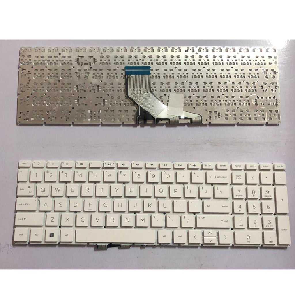 White New Plastic US Laptop Keyboard Keypad for HP Home 15-da0000 15-da1000