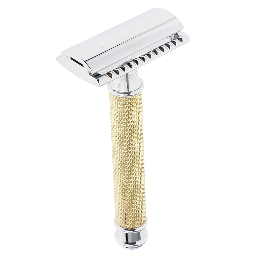 Classic Manual Safety Razors Double Edge Shaver for Men Daily Shaving Golden