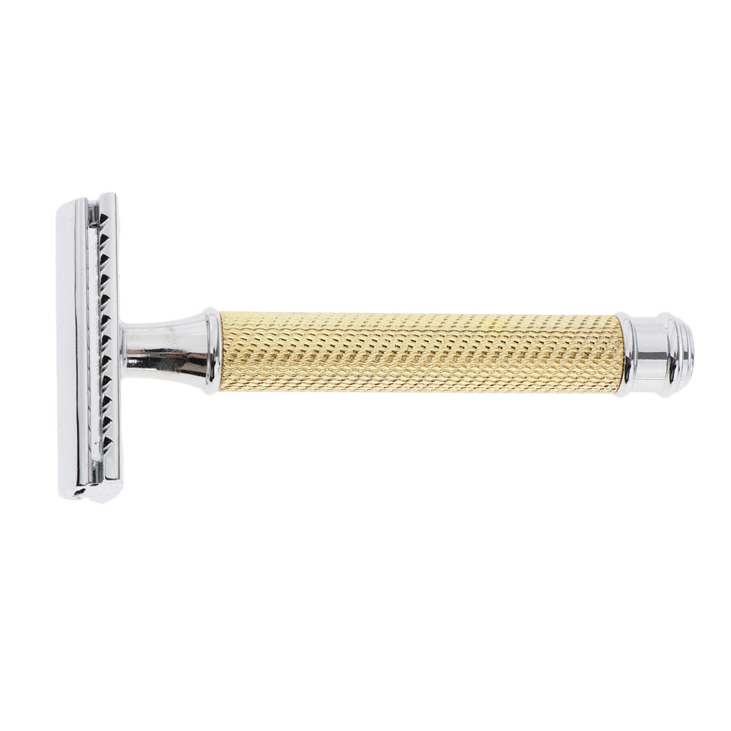 Classic Manual Safety Razors Double Edge Shaver for Men Daily Shaving Golden