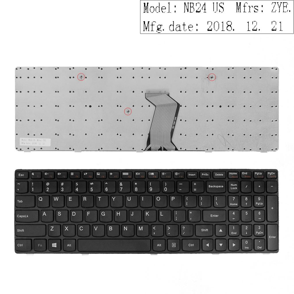 Keyboard for Lenovo G500 G505 G510 US with Black Frame