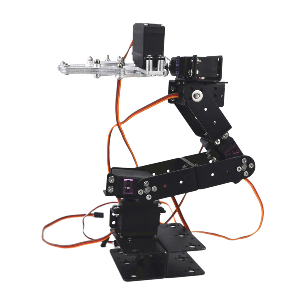 6 DOF Robot Manipulator Metal Mechanical Arm Clamp Kit for Child Robotic Toy
