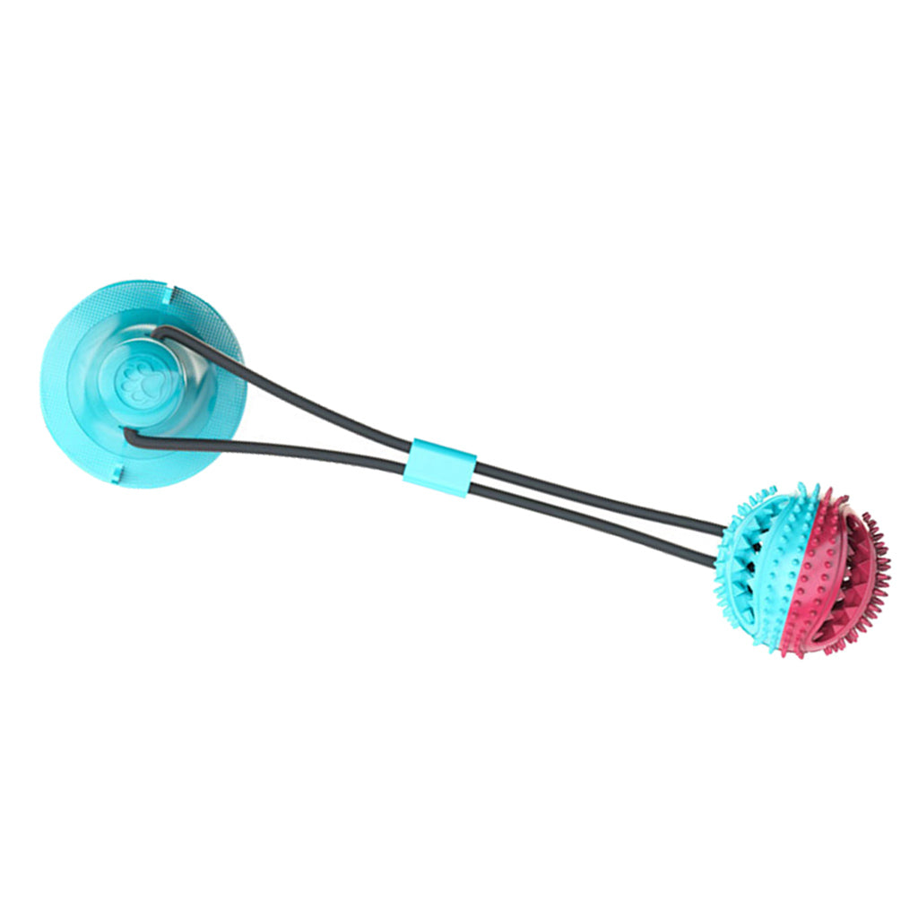 Multifunction Dog Iterative Tug Toy Rubber Suction Cup Toy Ball Color Random