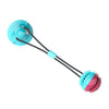 Multifunction Dog Iterative Tug Toy Rubber Suction Cup Toy Ball Color Random