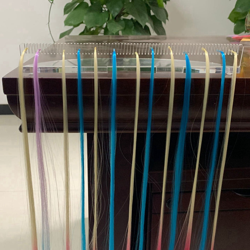 Clear Acrylic Hair Extensions Wefts Holder Display Rack Stand for Braiding