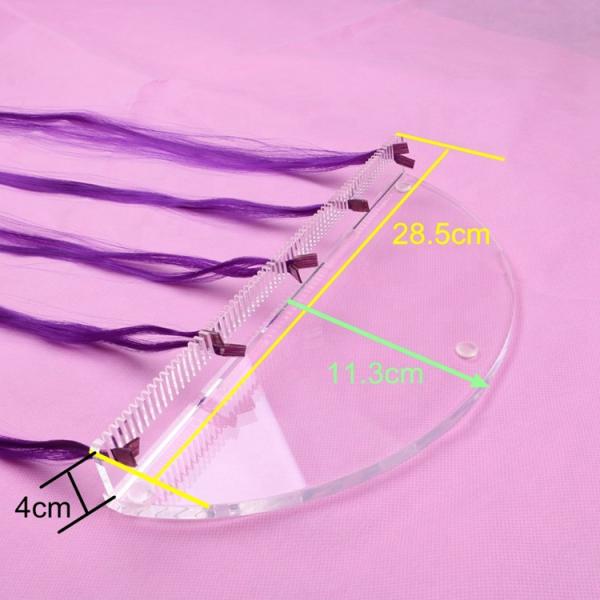 Clear Acrylic Hair Extensions Wefts Holder Display Rack Stand for Braiding