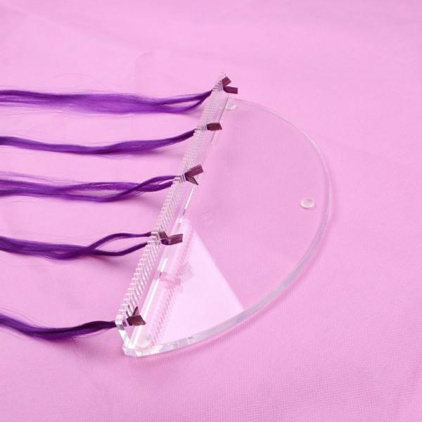 Clear Acrylic Hair Extensions Wefts Holder Display Rack Stand for Braiding