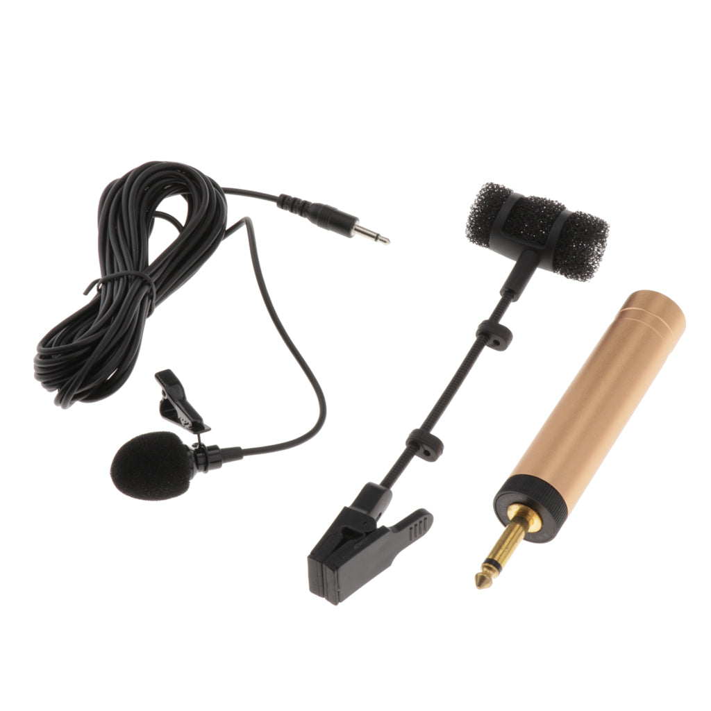 Wireless Instrument Microphone MIC 6.5mm Plug with Clip For Saxophone