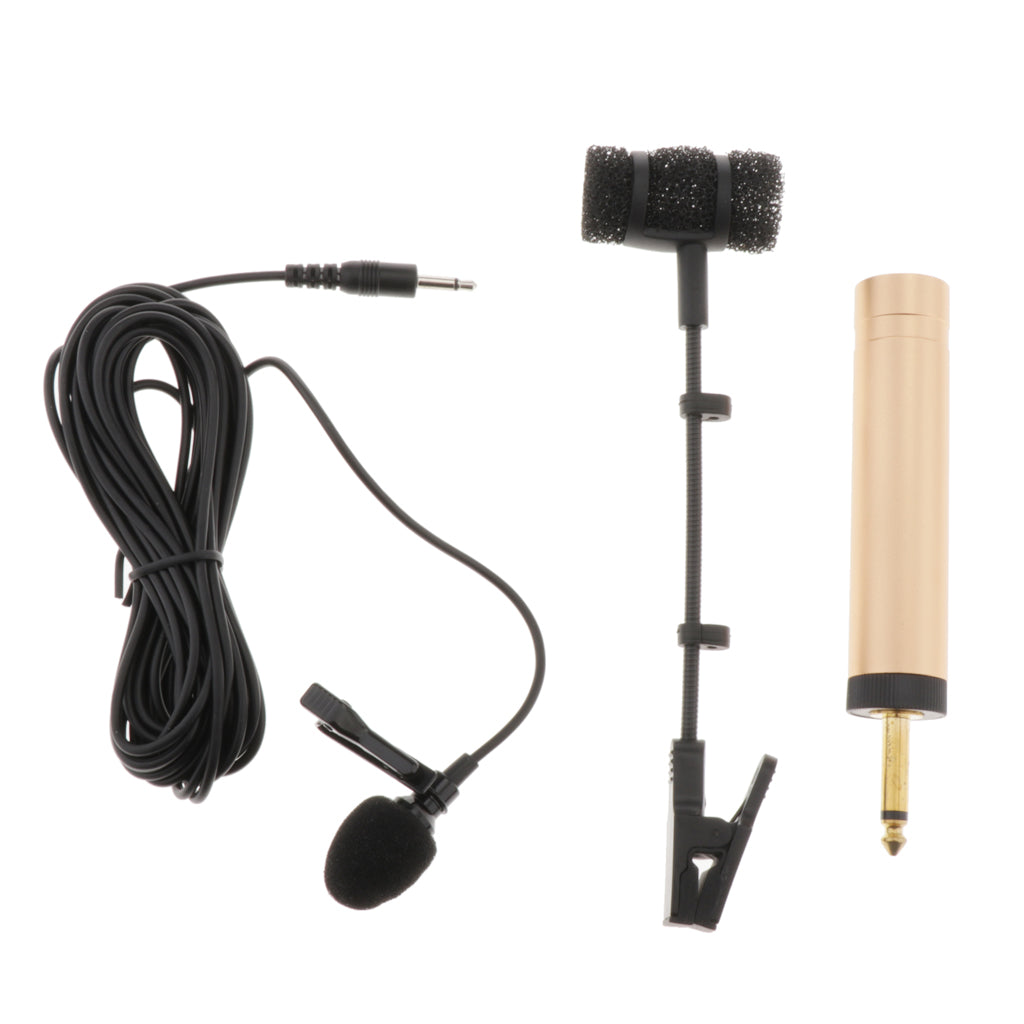 Wireless Instrument Microphone MIC 6.5mm Plug with Clip For Saxophone