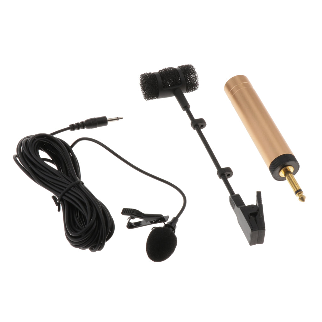 Wireless Instrument Microphone MIC 6.5mm Plug with Clip For Saxophone