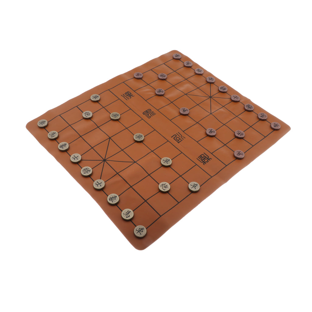 Retro Chinese Zinc Alloy Pieces Chess Xiangqi Board Game Home Party Travel