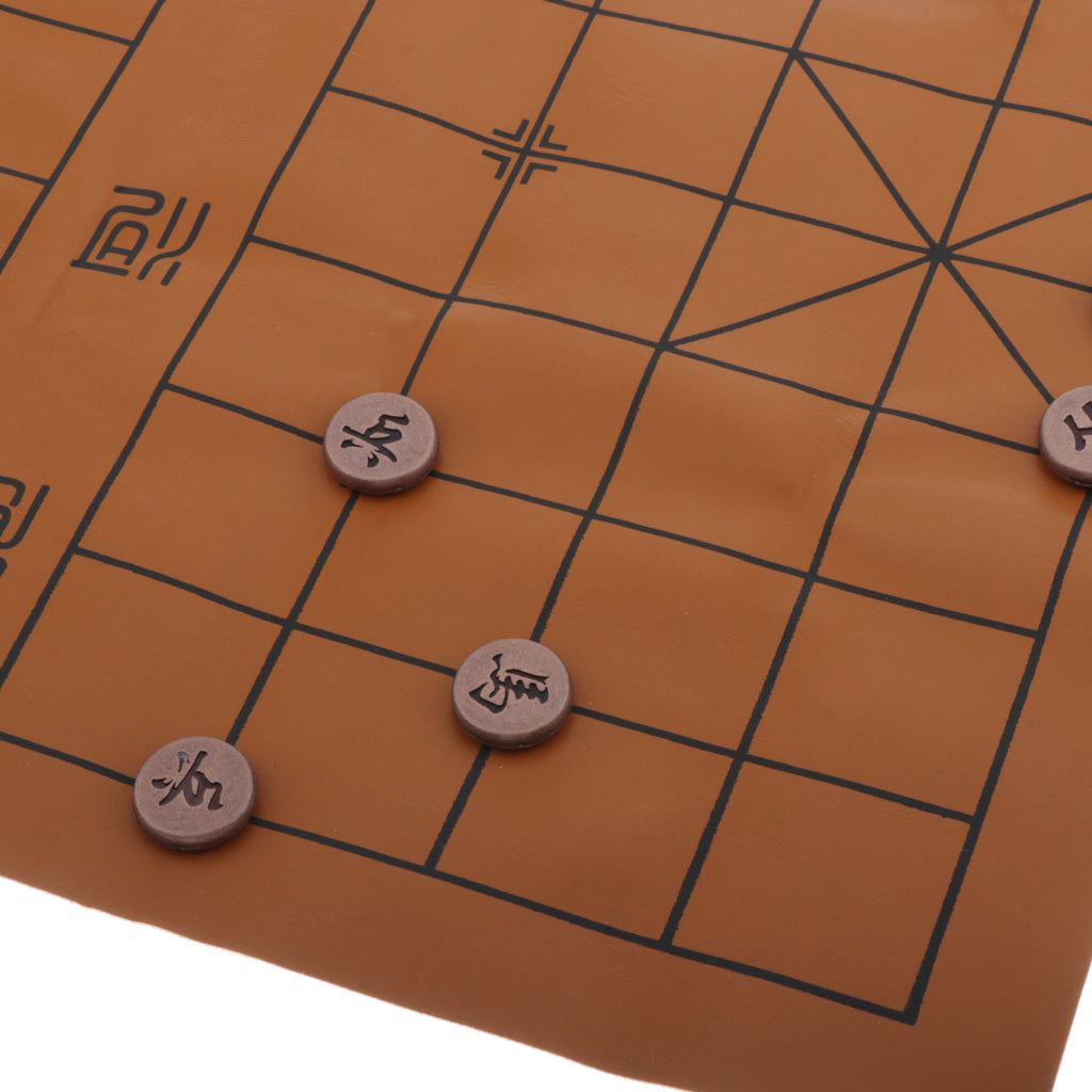 Retro Chinese Zinc Alloy Pieces Chess Xiangqi Board Game Home Party Travel