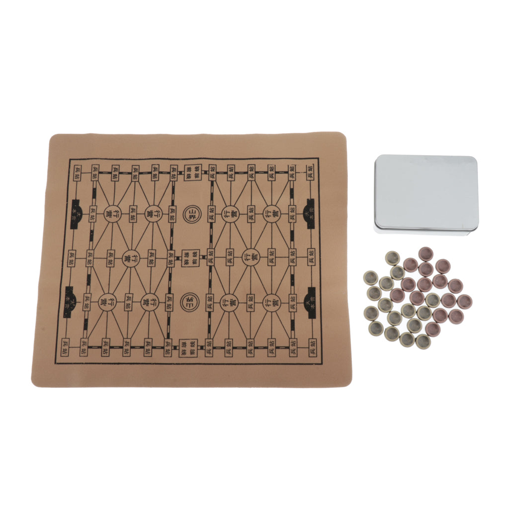 Retro Chinese Zinc Alloy Pieces Chess Xiangqi Board Game Home Party Travel