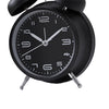 Classical Metal Alarm Clock Wind Up Mechanical Alarm Bell Black