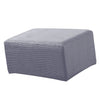 Stretch Ottoman Pouf Cover Footrest Stool Slipcover Protector Gray