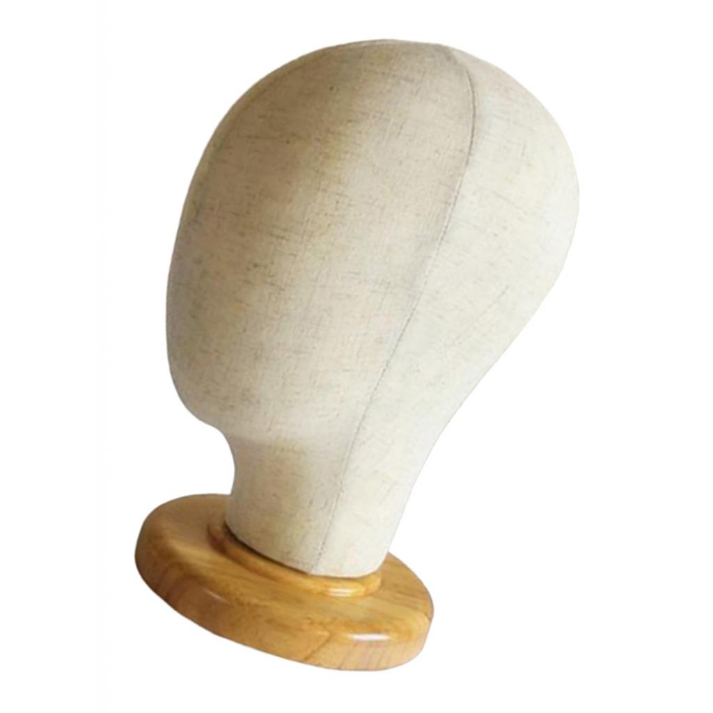 Tabletop Canvas Wig Making Mannequin Hat Holder Stand Display Manikin Model 02