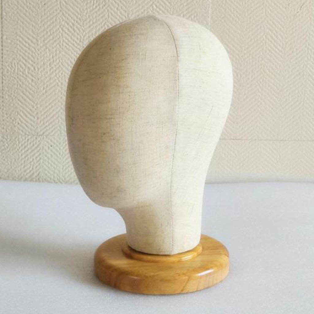 Tabletop Canvas Wig Making Mannequin Hat Holder Stand Display Manikin Model 02