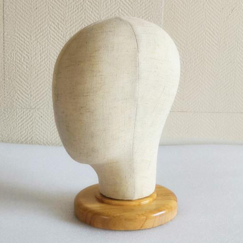 Tabletop Canvas Wig Making Mannequin Hat Holder Stand Display Manikin Model 01