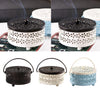 Portable Iron Mosquito Coil Holder + Handle & Lid Bronze Lid+Milky White Box