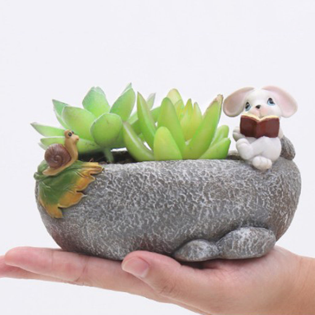 Creative Flower Pot Resin Succulent Planter Mini Plant Pot Ornament 4