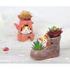 Creative Resin Succulent Pot Garden Planter Corgi Figurine Home Decor Shoes