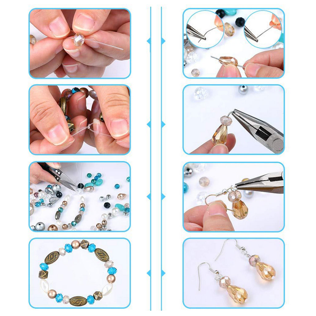 1set Jewelry Making Starter Kit DIY Accessory Tools Beads Pliers Pins Wires