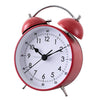 Mute Double Bells Table Alarm Clock Student Bedside Clock Lazy Clock Red