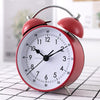 Mute Double Bells Table Alarm Clock Student Bedside Clock Lazy Clock Red