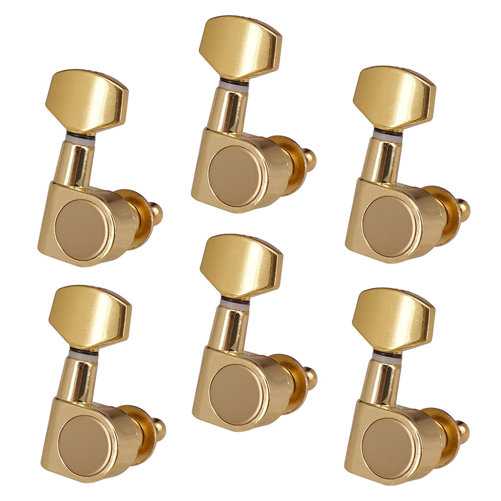 6 Pieces Electric Guitar String Button Tuning Key Tuner Pegs Closed Knobs