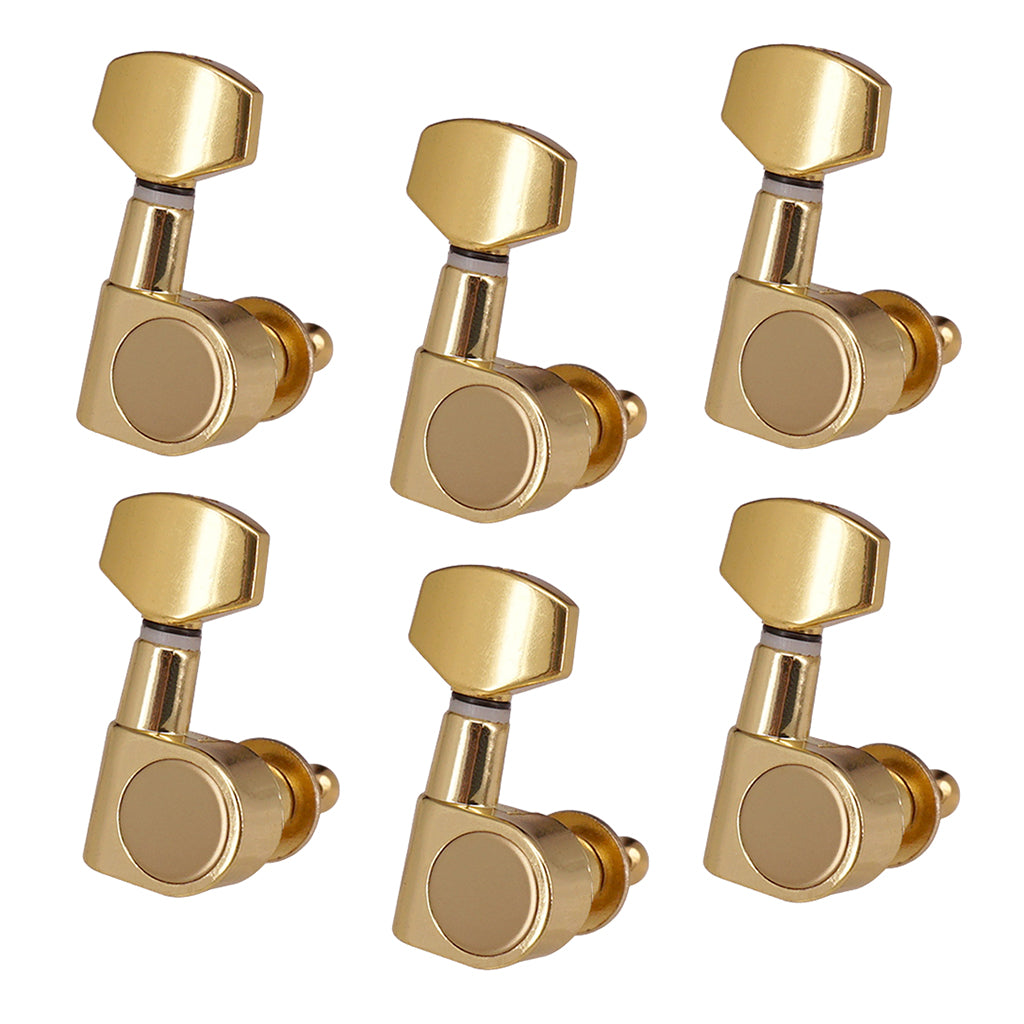 6 Pieces Electric Guitar String Button Tuning Key Tuner Pegs Closed Knobs